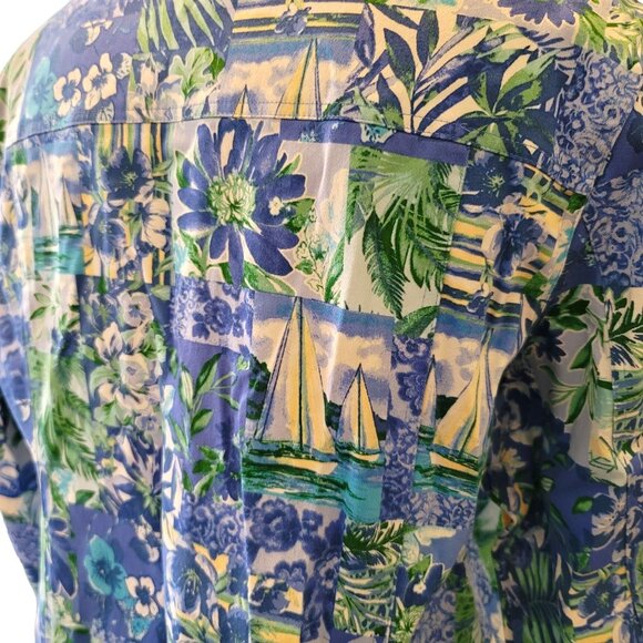 Drapers and Damons Jacket Blue Sailboats Floral Denim Style Woman's 2X JJ3482 - Picture 7 of 7